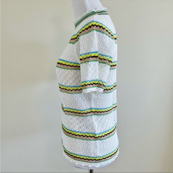 Sandro Mesh / Lace Top - Picture 5 of 10